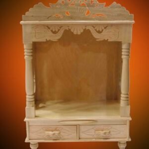 Red Solid Seven Wood Pooja Mandir With Door