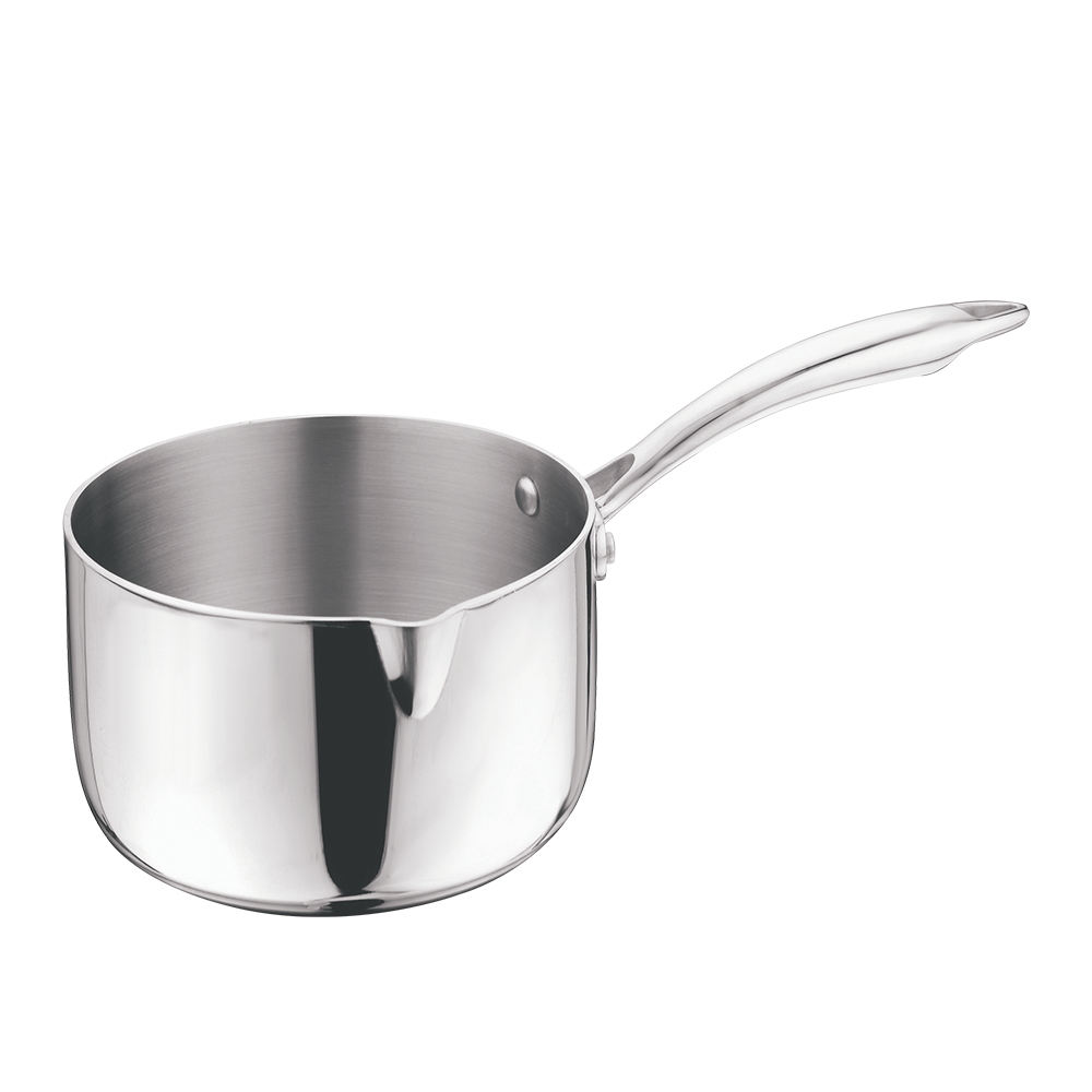 Vinod Platinum Triply Stainless Steel Milkpan - 16 Cm, 1.5 Ltr (Induction Friendly)