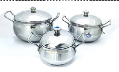 3pcs Tool Syska Pot W/Lid