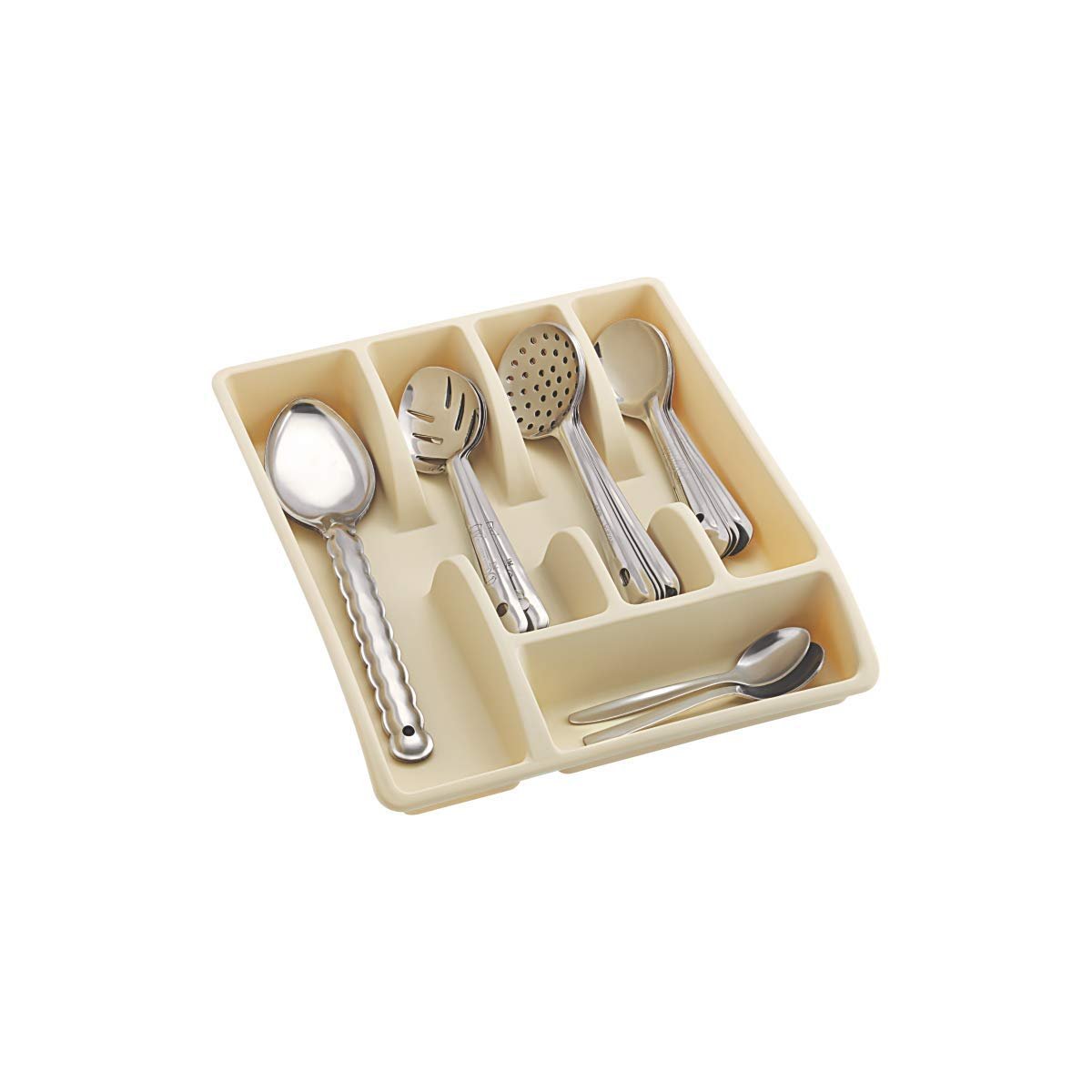 ORENAME Joyo Kitchen Cutlery Organizer, Cutlery Tray, Modular Kitchen Organizer for Spoon, Fork, Knives, Hand Beater and More (BEIGE)