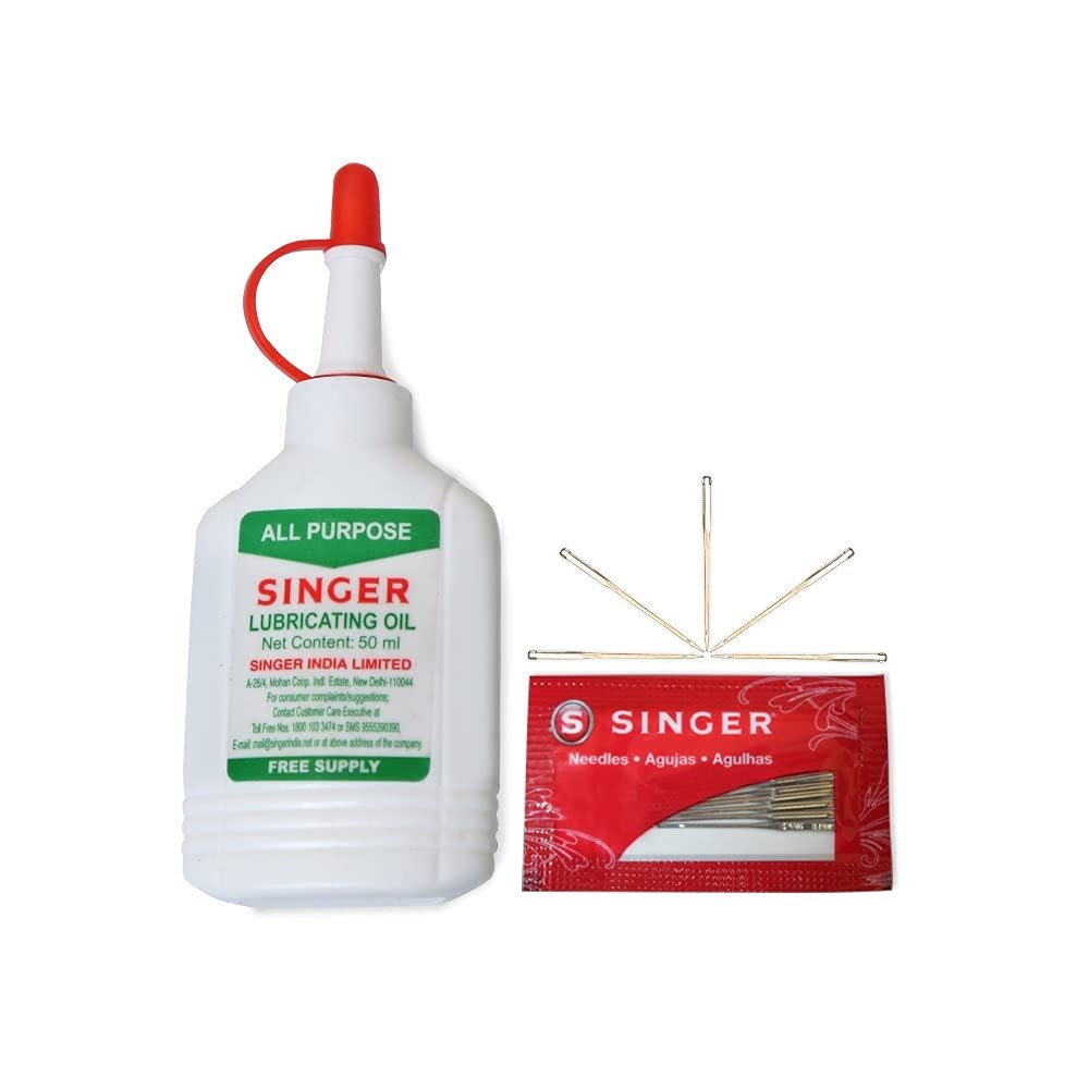Singer Sewing Machine Combo - Needles - 16 No's x 20 U, All Purpose Lubricating Oil (50ml) x 10 U