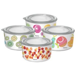 Milton Sparks shop24x7 Melamine Jar - 300ML, 4 Pieces, Multicolored