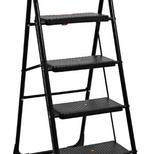 Heavy Folding Ladder With Wide Steps Milano 4 Steps 4.1 Ft Ladder (Made In India)