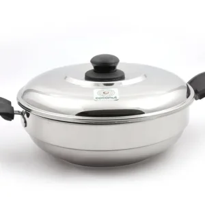 Coconut Stainless Steel Multipurpose Steamer -Idli Steamer with dhokla Plate, Heavy Gauge, Thick bottom, Mirror finish, Induction and Gas Stove Based, Sandwich Bottom / Triply Bottom, Model - Multipurpose (13 idli) Steamer with Plate and SS Lid