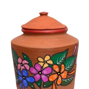 ASBAN's Unglazed Earthen Clay Water Pot with Flip Tap