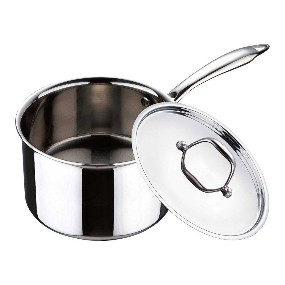 Bergner Argent Triply Saucepan With Lid – 16 Cm 1.6 Ltr