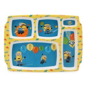 Minions Rectangle 5 Partition Plate (Multicolor)