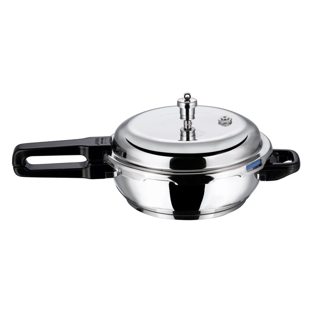 Vinod 18/8 Stainless Steel Pressure Pan With Lid - Senior (Induction Friendly)