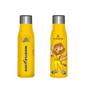 Atlasware, Chennai Super Kings Leo Designs Stainless Steel Water Bottle Yellow