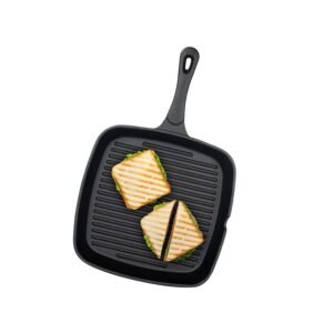 GREENCHEF CAST IRON COOKWARE ZESTO GRILL PAN