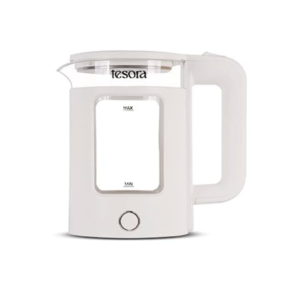 Tesora Electric Borosilicate Glass Kettle | White