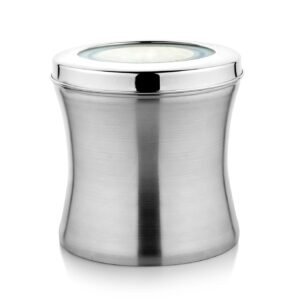 JVL Belly Tin | Storage Boxes With Transparent Lid | For Dry Storage Only