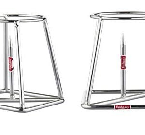 Embassy Stainless Steel Banana Plant Stand (10 cm x 10 cm x 13.7 cm, Thick/Heavy, Set of 2)