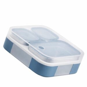 Vaya Tydbyt Lunch Box with 3 Stainless Steel Containers | Travel Friendly | Compact