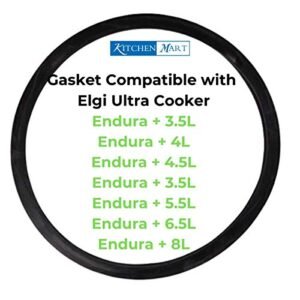 Elgi Ultra Gasket Compatible with Pressure cookers- Endura+ 3.5/4/4.5/5.5/6.5/8L and Endura Handi 5.5/6.5/8L & Diet Cooker 5.5/8L