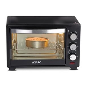 AGARO Marvel 19 Liters Oven Toaster Griller,Motorised Rotisserie Cake Baking Otg With 5 Heating Mode,(Black),1280 Watts