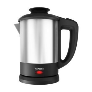Havells Steelio Electric Kettle | 1250 W | 1 L Capacity | Rust Resistant 304 Stainless Steel Tank