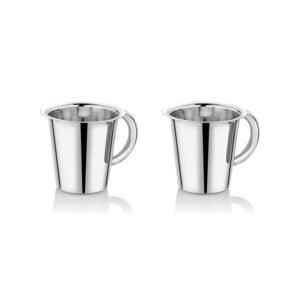 KESARIYA SS 22G RAMPATRA GLASS WITH HANDLE(SET OF 4)