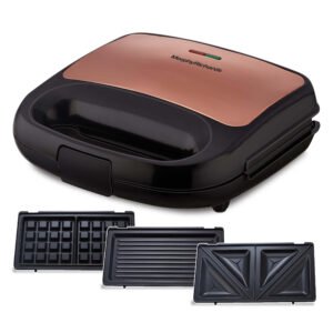 Morphy Richards 750W 3-in-1 Sandwich Maker with Interchangeable Plates - Rose Gold (TWG)