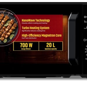 Pigeon 20L Nano Wave Solo Microwave Oven | 5 Power Levels | Black