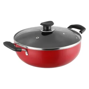 Vinod Zest Non Stick Deep Kadai With Lid (Induction Friendly)