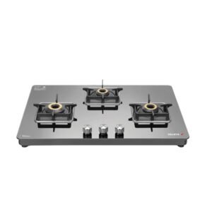 Sujata Premium Gas Stove | Glass Top | 9 Years Warranty | Jumbo Brass Burners | 360° Rotating Brass Nozzle