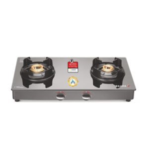 Sujata Deluxe Auto Ignition Gas Stove | 9 Year Warranty | SABAF | ISI Certified | LPG & PNG Compatible | Brass Burner