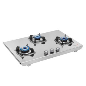 Sujata Robusto Auto Ignition Gas Stove | Steel Body | 9 Years Warranty | 360° Rotating Nozzle | Jumbo Brass Burner