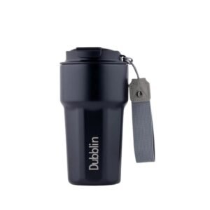 Dubblin Swing Stainless Steel Tea & Coffee Mug | Leak Proof | 500 ml | Black