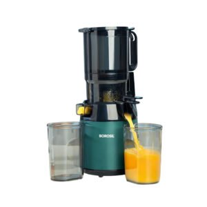 Borosil Vita Rich Cold Press Juicer | Green | 250W | Low Noise Motor