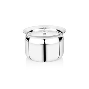 KESARIYA 12.5 CM/ 0.55 LTR KASHMIRI HANDI WITH LID