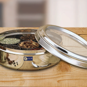 LLM MASALA DABBA WITH GLASS LID (NO. 1)