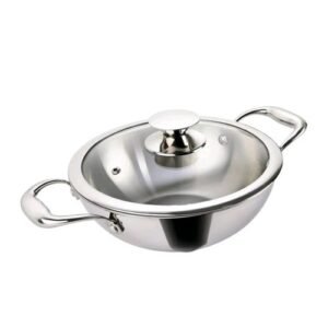 ALDA VITALE TRI-PLY SS DEEP WOK WITH LID 20CM (1.7L)