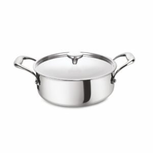 ALDA PRIMERO TRI-PLY SS SHORT CASSEROLE WITH LID 26CM (3.0L)