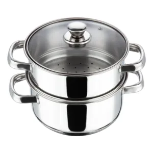 Vinod Stainless Steel 2 Tier Steamer With Lid (Induction Friendly)