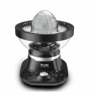 Preethi Cocosta KP001 Coconut Scraper & Citrus Juicer, 100% Safe Dual Protection Scraper with Safety Switch & Silicon Cap, Spillage Free Collection bowl, 100 Watt, 2yr Guarantee, Lifelong Free Service