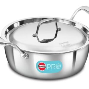 Hawkins 3L Pro Triply Stainless Steel Cook N Serve Bowl with Steel Lid, Silver (PSC30S)