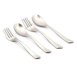 Embassy (Classic by Embassy) 24-Pieces Cutlery Set - 6 Tea Spoons, 6 Tea Forks, 6 Baby Spoons & 6 Baby Forks (Monalisa, 14 Gauge, Stainless Steel)