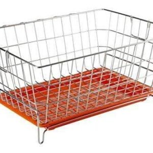 Embassy Dish Draining Basket/Kuda with Drip Tray, Rectangle, 53x42x25 cms (LxBxH), Size - Small