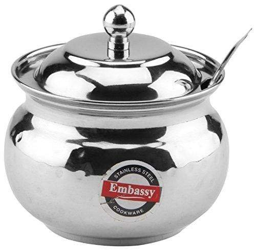 embassy-stainless-steel-hammered-ghee-oil-pot-275-ml-size-1-b0162y6hzo-4528360128602