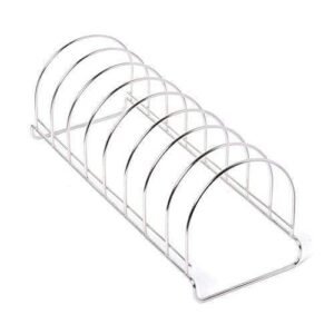 Embassy Stainless Steel Round Plate Rack/Stand, 1-Piece, Size - 8 (41 cms)