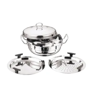 Vinod Stainless Steel Multi Kadai - 26 Cm (Induction Friendly)