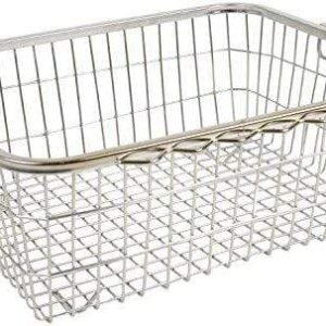 Kitchen Mart Dish Draining Basket / Kuda, Rectangle, Size - 1, 61x47x20 cms (LxBxH), (Pack of 1, Stainless Steel) Heavy
