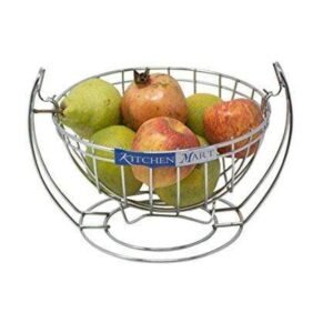 Kitchen Mart Fruit and vegetable Basket, Swing(Jula) Model, Stainless Steel (Pack of 1)