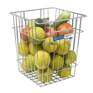 Kitchen Mart Stainless steel Dust Bin / fruit and vegetable basket / Multipurpose Basket, (LxBxH: 25x25x30 cms)