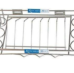 Kitchen Mart Stainless Steel Glass and plate stand (7 plate slots)